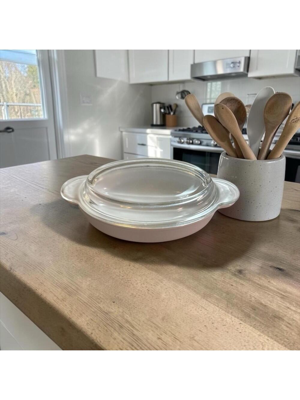 Vintage Corning Ware P-14-B Oval Casserole Dish 14 OZ  w/PYREX Glass Lid 8.5"L